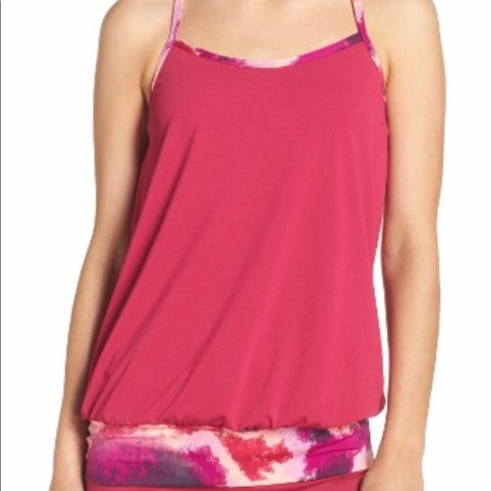 Nike swim bathing tankini  sport fuchsia small NWT